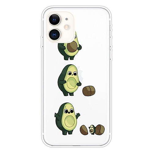 

Case For Apple iPhone 11 11 Pro 11 Pro Max XS XR XS Max 8 Plus 7 Plus 6S Plus 8 7 6 6s SE 5 5S Transparent Pattern Back Cover Avocado Soft TPU