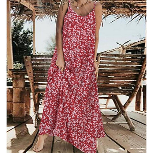 

Women's A-Line Dress Maxi long Dress - Sleeveless Geometric Summer Work 2020 Black Red Yellow M L XL XXL XXXL XXXXL XXXXXL