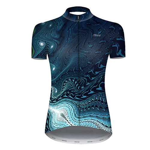 

21Grams Women's Short Sleeve Cycling Jersey Summer Nylon Polyester Blue Gradient Snake Animal Bike Jersey Top Mountain Bike MTB Road Bike Cycling Ultraviolet Resistant Quick Dry Breathable Sports