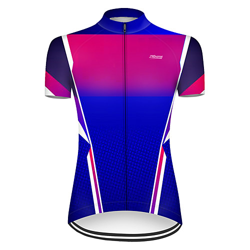 

21Grams Women's Short Sleeve Cycling Jersey Nylon Polyester RedBlue 3D Gradient Bike Jersey Top Mountain Bike MTB Road Bike Cycling Breathable Quick Dry Ultraviolet Resistant Sports Clothing Apparel