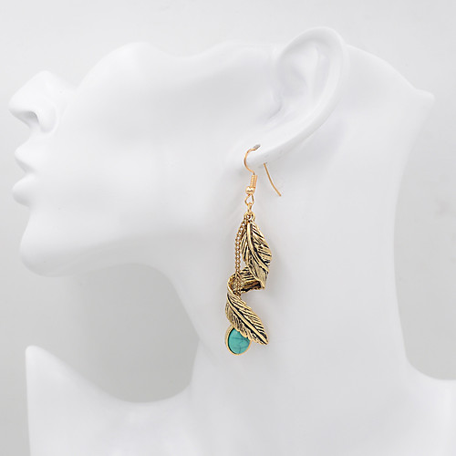 

Women's Drop Earrings Leaf Cute Earrings Jewelry Gold / Silver For Date Vacation