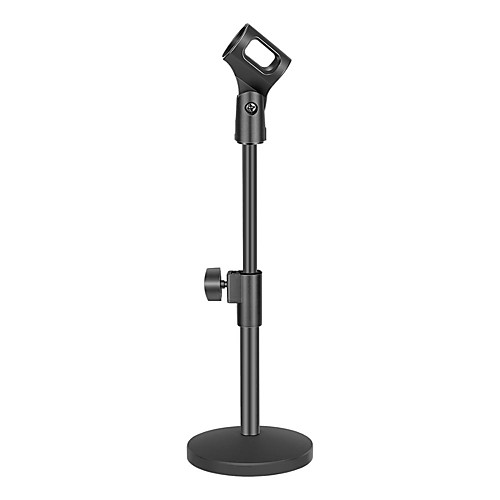 

Foldable Desktop Mic Stand Adjustable Angle Foldable Table Tops Microphone Mount Holder Stand Bracket Plastic Black