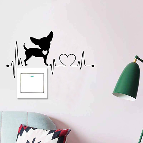 

Animals Switch Wall Stickers Animal Wall Stickers Decorative Wall Stickers PVC Home Decoration Wall Decal Wall / Switch Decoration 1pc 11.76.7cm