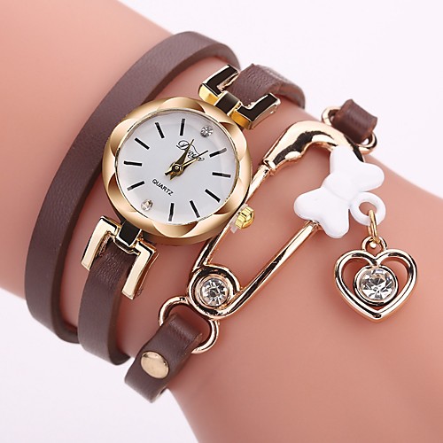 

Ladies Quartz Watches Elegant Fashion Black White Blue PU Leather Chinese Quartz Light Brown Lace White Black Cute Casual Watch 1 pc Analog One Year Battery Life