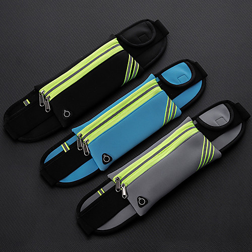 

Running Belt Fanny Pack Belt Pouch / Belt Bag for Hiking Outdoor Exercise Running Traveling Sports Bag Reflective Adjustable Waterproof Waterproof Material Women's Men's Running Bag Adults