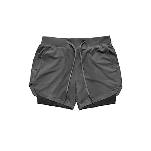 

Nuckily Men's Running Shorts Athletic Shorts Bottoms Fitness Gym Workout Marathon Walking Jogging Quick Dry Sport Solid Colored Dark Grey Black Army Green Camouflage Gray / Micro-elastic