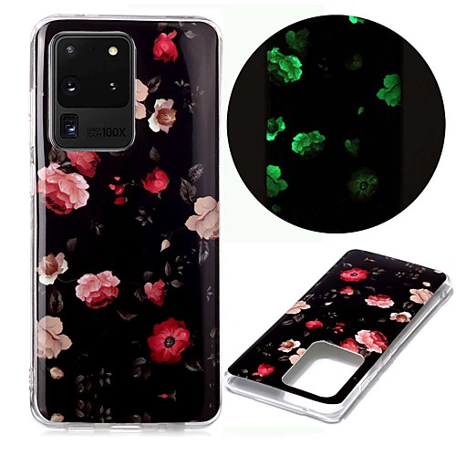 

Case For Samsung Galaxy S20 S20 Plus S20 Ultra Glow in the Dark Pattern Back Cover Rose TPU for Galaxy A21 A11 A01 A70E A51 A71