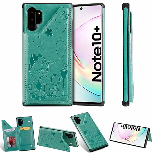 

Case For Samsung Galaxy Note 9 / Note 8 / Samsung Note 10 Card Holder / with Stand Back Cover Cat PU Leather