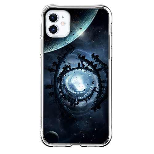 

Case For Apple iPhone 11 11 Pro 11 Pro Max XS XR XS Max 8 Plus 7 Plus 6S Plus 8 7 6 6s SE 5 5S Transparent Space Pattern Fall Proof Back Cover Soft TPU