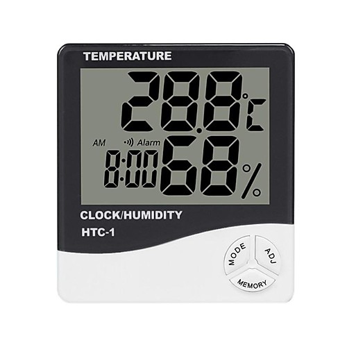 

HTC-1 Thermohygrometer Single Temperature Large Screen Household Electronic Thermohygrometer With Alarm Clock
