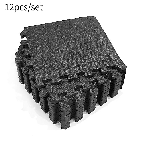 

Puzzle Exercise Mat EVA Foam Interlocking Tiles Protective Flooring for Gym Equipment and Cushion for Workouts 12PCS 30cm30cm (Thickeness 1.2cm)