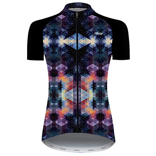 

21Grams Women's Short Sleeve Cycling Jersey Nylon Polyester Black / Blue Polka Dot 3D Gradient Bike Jersey Top Mountain Bike MTB Road Bike Cycling Breathable Quick Dry Ultraviolet Resistant Sports