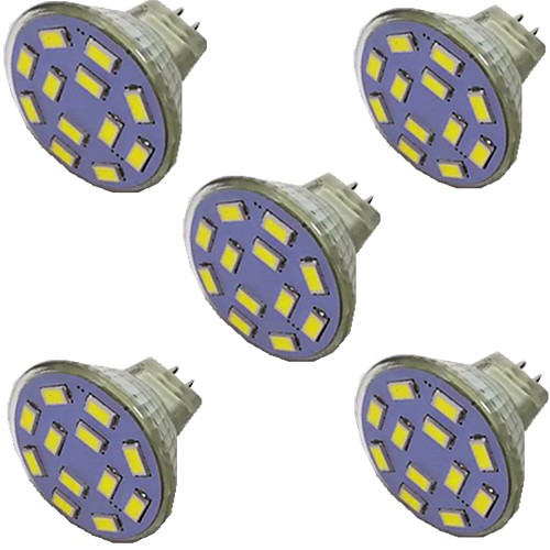 

5pcs 2 W LED Spotlight 300 lm MR11 12 LED Beads SMD 5730 Warm White Natural White White 9-30 V