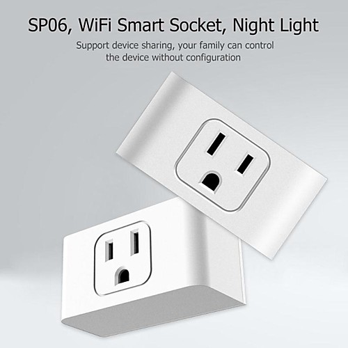

2 In 1 WiFi Smart Socket Led Night Light Socket Alexa Home Supports WiFi Application-US