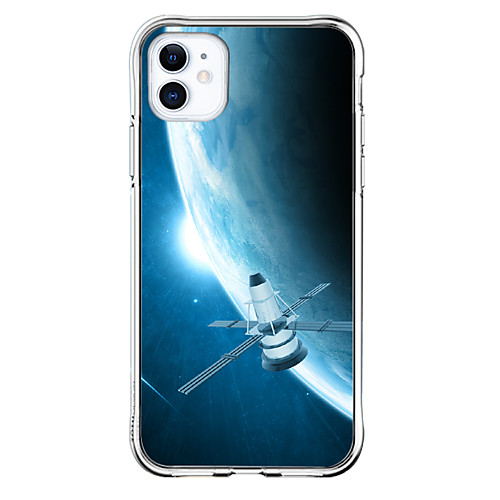 

Case For Apple iPhone 11 11 Pro 11 Pro Max XS XR XS Max 8 Plus 7 Plus 6S Plus 8 7 6 6s SE 5 5S Transparent Earth satellite Pattern Fall Proof Back Cover Soft TPU
