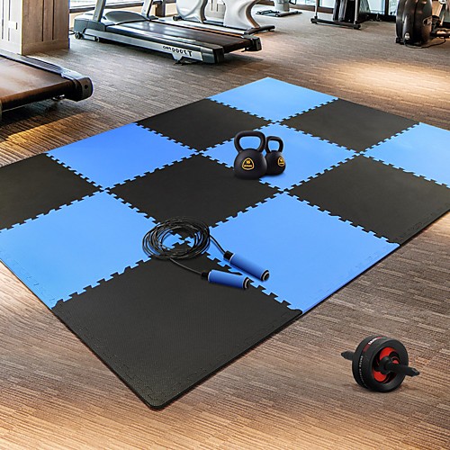 

Puzzle Exercise Mat EVA Foam Interlocking Tiles Cushion for Pets Protective Flooring for Gym Equipment Cushion for Workouts (6PCS/ 23''X23''/ Thinckness 0.39'')