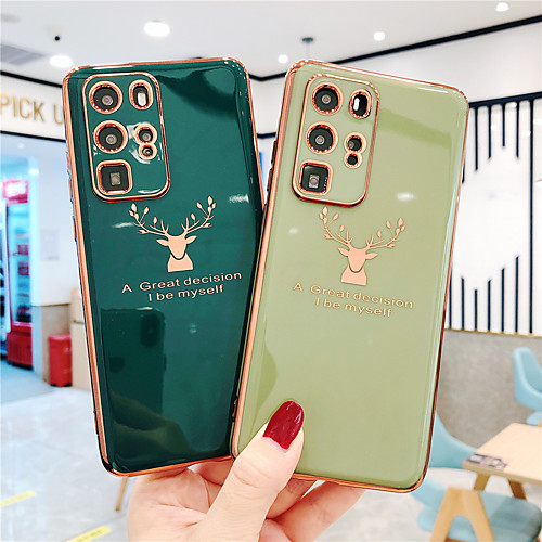 

Electroplated Deer Phone Case For Huawei P40 P40Pro Plus P30 P30Pro Honor 30 30Pro 30s 20Pro Play 4T 9X 9XPro Mate 30 30Pro Nova 7 7i 7SE 7Pro 6SE Shockproof Protective Back Cover Capa