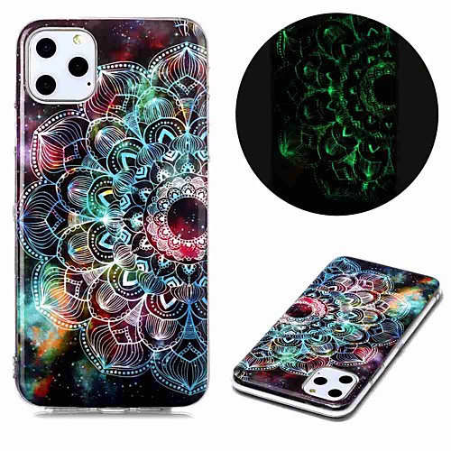 

Case For Apple iPhone 11 / iPhone 11 Pro / iPhone 11 Pro Max Glow in the Dark / Pattern Back Cover Flower TPU