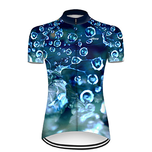 

21Grams Women's Short Sleeve Cycling Jersey Nylon Polyester Blue 3D Gradient Bike Jersey Top Mountain Bike MTB Road Bike Cycling Breathable Quick Dry Ultraviolet Resistant Sports Clothing Apparel