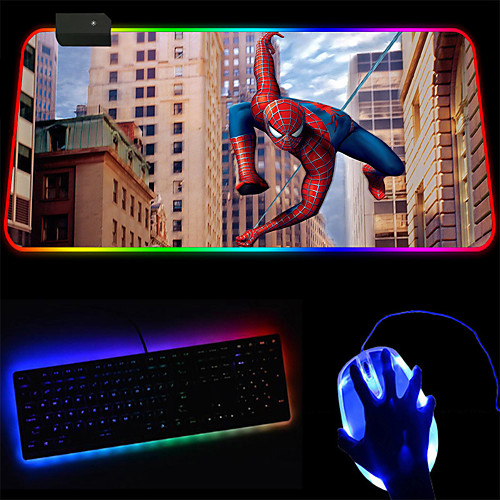

2503504mm Gaming Mouse Pad Luminous Mouse Pad PVC Leather Rubber Dest Mat