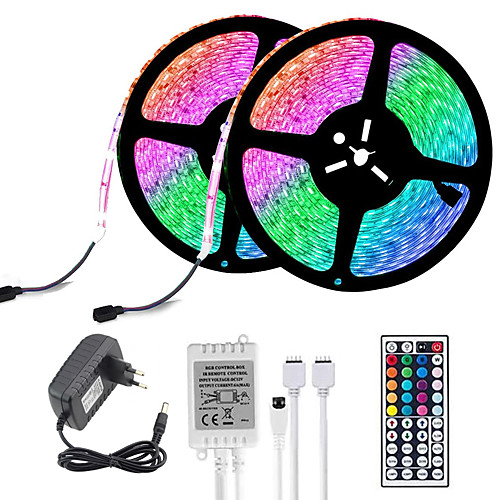 

2x5M Flexible LED Light Strips Light Sets RGB Tiktok Lights 600 LEDs 2835 SMD 8mm 1 set RGB Tiktok Lights Christmas New Year's Creative Cuttable Decorative 12 V