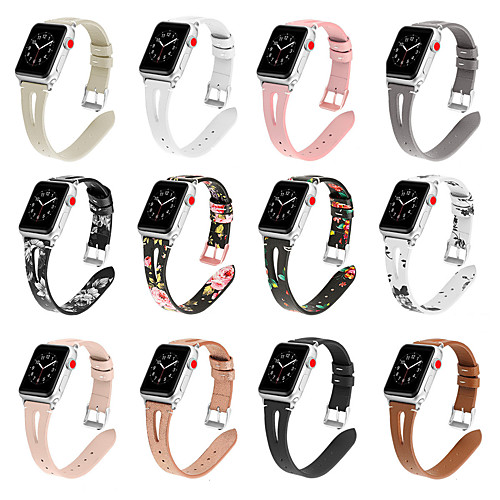 

Watch Band for Apple Watch Series 5/4/3/2/1 Apple Modern Buckle Quilted PU Leather / Genuine Leather Wrist Strap