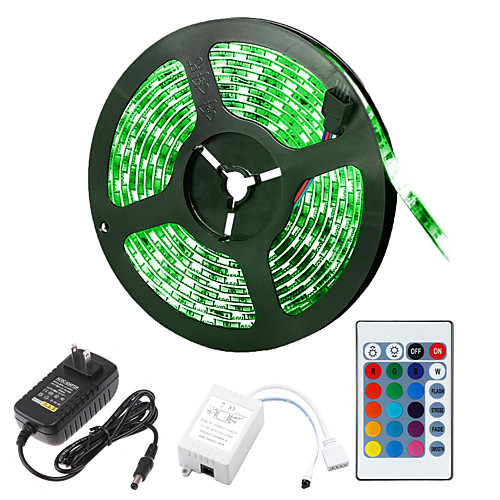 

5m Flexible LED Strip Lights Light Sets RGB Tiktok Lights LEDs 5050 SMD 10mm RGB Remote Control RC Cuttable Dimmable 12 V Linkable Self-adhesive Color-Changing