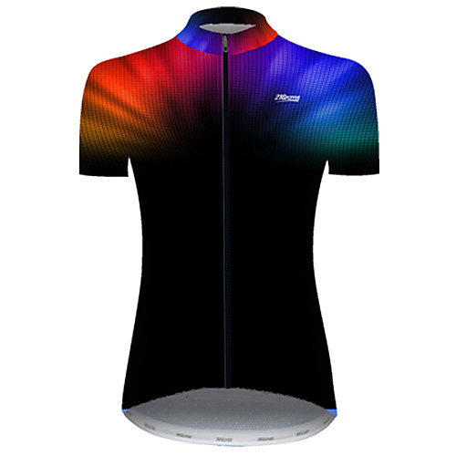 

21Grams Women's Short Sleeve Cycling Jersey Summer Nylon Polyester Black / Blue Gradient Solid Color 3D Bike Jersey Top Mountain Bike MTB Road Bike Cycling Ultraviolet Resistant Quick Dry Breathable