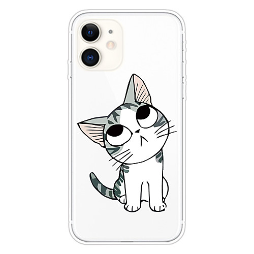 

Case For Apple iPhone 11 11 Pro 11 Pro Max XS XR XS Max 8 Plus 7 Plus 6S Plus 8 7 6 6s SE 5 5S Transparent Pattern Back Cover Cute Cat Soft TPU
