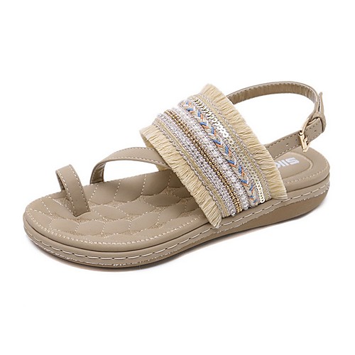 

Women's Sandals Summer Flat Heel Open Toe Daily PU Black / Red / Blue / Bunion Sandals