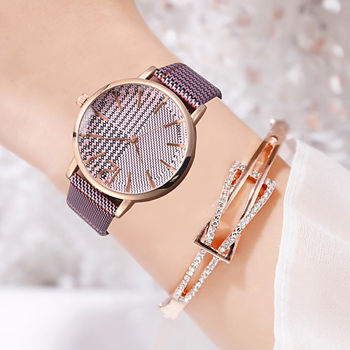 

Women's Quartz Watches Fashion Black Red PU Leather Chinese Quartz Light Brown Lace Black Red Casual Watch Analog One Year Battery Life