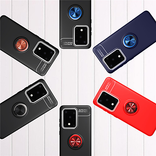 

Case For Samsung Galaxy S20/S20 Plus/S20 Ultra/S10/S10 Plus/S10E/S10 5G/S9/S9 Plus/Note 10/Note 10 Plus/A51/A71 Shockproof / Ring Holder Back Cover Solid Colored TPU / Metal