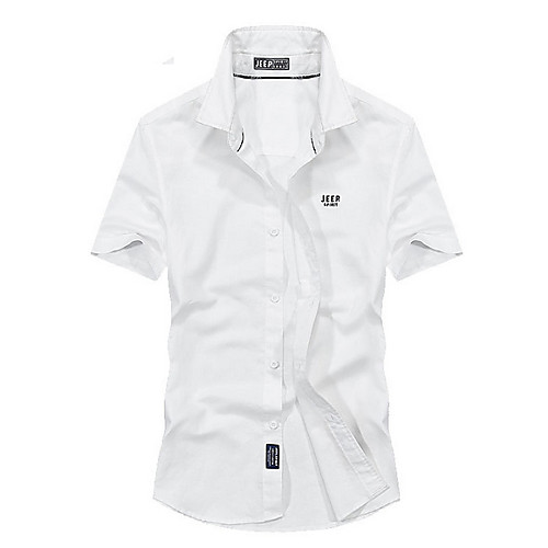 

Men's Solid Colored Shirt Basic Daily White / Blue / Red / Gray