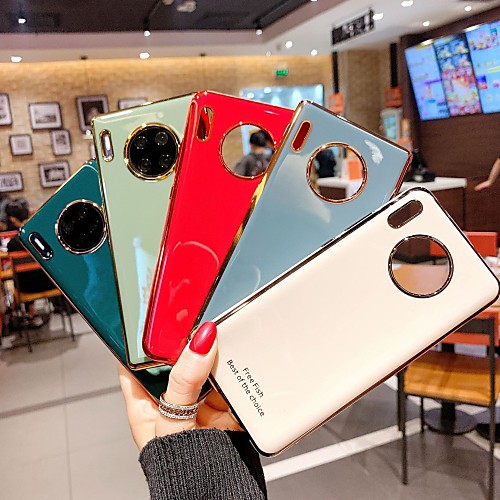 

DRXENN Plating Solid Color Phone Case For Huawei P40 / P40 Pro / P30 / P30 Pro / P30 Lite / P20 / P20 Pro / Mate 30 / Mate 30 Pro Soft TPU Silicone Shockproof Cover