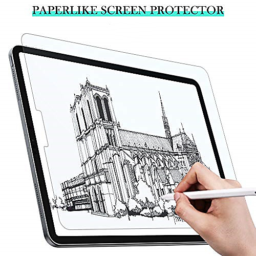 

1pc Paperlike Screen Protector for iPad Pro Screen Protector for Apple iPad Air Drawing High Touch Sensitivity Anti Glare Film Compatible with Apple Pencil & Face ID