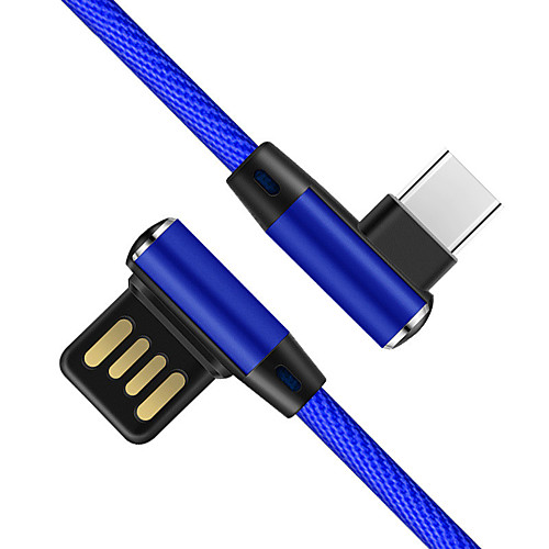 

Double elbow mobile phone game weave Type-C high-speed transmission data cable suitable for Xiaomi/Samsung/Huawe 2.4A 100cm i