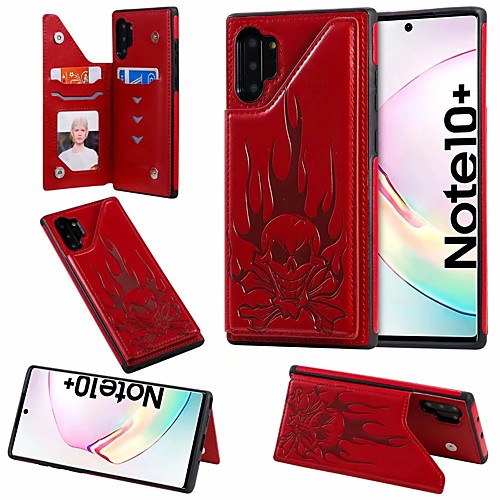 

Case For Samsung Galaxy Note 9 / Note 8 / Galaxy Note 10 Card Holder / with Stand Back Cover Skull PU Leather