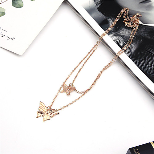 

Women's Pendant Necklace Chain Necklace Necklace Butterfly Dainty Artistic Trendy Fashion Chrome Gold Silver 45 cm Necklace Jewelry For Party Evening Street Birthday Party Beach Festival