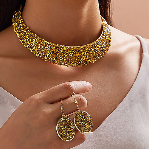 

Women's Jewelry Set Classic Lucky Luxury Elegant Fashion Classic Trendy Resin Earrings Jewelry Blue / Gold / Green For Party Evening Street Gift Prom Festival 3pcs