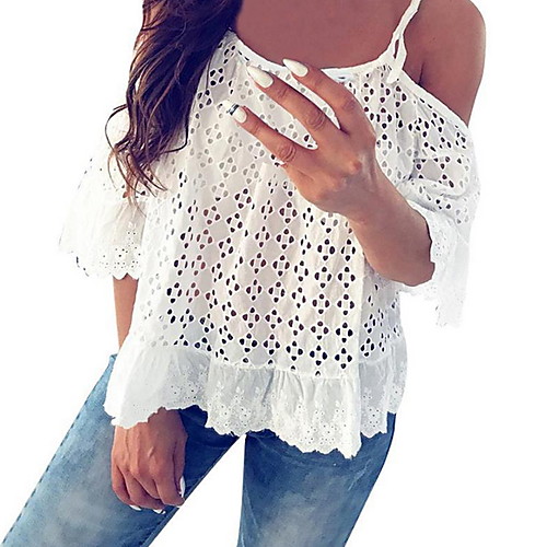 

Women's Solid Colored T-shirt Daily White