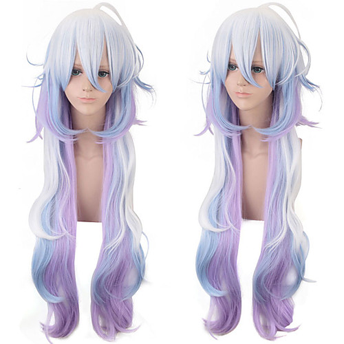 

FGO Fate grand order Merlin Cosplay Wigs Women's Asymmetrical 39 inch Heat Resistant Fiber Curly Gradient Adults' Anime Wig