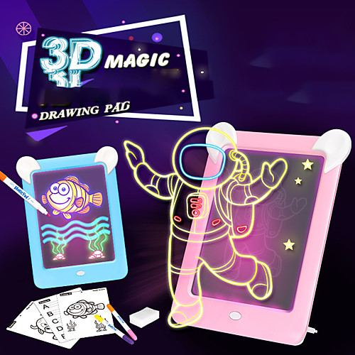 

Light Drawing Board Drawing Flip Board Drawing with Light 3D Magic Drawing Pad Lights LED Developing Drawing Developing Writting Kid's Boys and Girls for Birthday Gifts or Party Favors