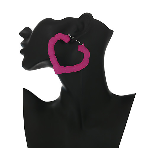

Women's Earrings Heart Sweet Heart Korean Earrings Jewelry Yellow / Blushing Pink For Party Evening Date Beach