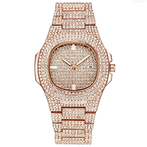 

Women's Quartz Watches Elegant Sparkle Silver Gold Rose Gold Stainless Steel Quartz Rose Gold Gold Silver Water Resistant / Waterproof Analog