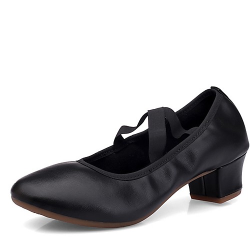 

Women's Modern Shoes Synthetics Heel Thick Heel Dance Shoes Black / Red