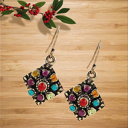 

Women's Drop Earrings Stylish Vintage Imitation Diamond Earrings Jewelry Gold For Date