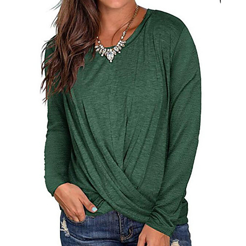

Women's Cartoon T-shirt Daily White / Black / Army Green