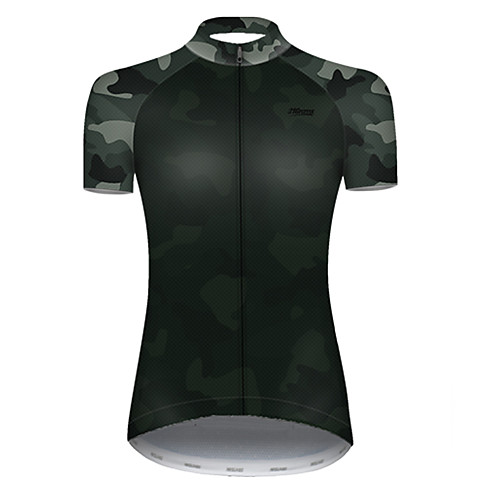 

21Grams Women's Short Sleeve Cycling Jersey Summer Nylon Polyester Camouflage Patchwork Solid Color Camo / Camouflage Bike Jersey Top Mountain Bike MTB Road Bike Cycling Ultraviolet Resistant Quick