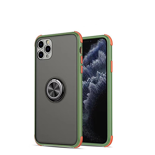 

Case For Apple iPhone 7/8/7P/8P/X/XS/XR/XS Max/11/11 Pro/11 Pro Max/SE 2020 Shockproof / Ring Holder / Frosted Back Cover Solid Colored TPU / Plastic