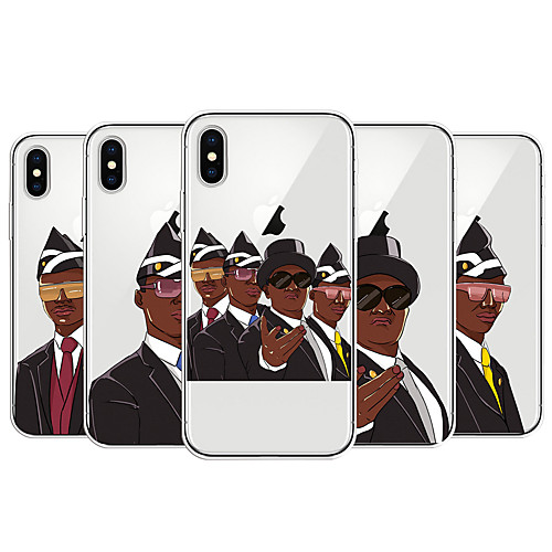 

Case For Apple iPhone 11/11 Pro/11 Pro Max/XS/XR/XS Max/8 Plus/7 Plus/6S Plus/8/7/6/6s/SE/5/5S Transparent Pattern Back Cover Disdain expression Soft TPU